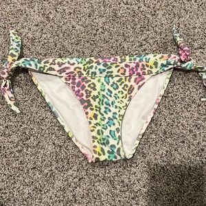 Multi colored leopard swim bottoms